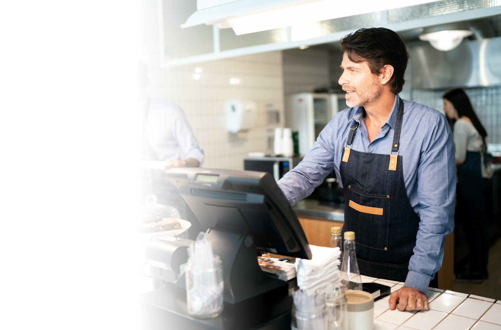 Man working in kitchen