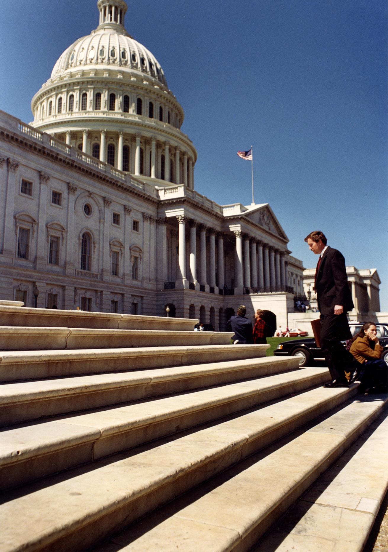 Jim Allsup walking up the White House steps