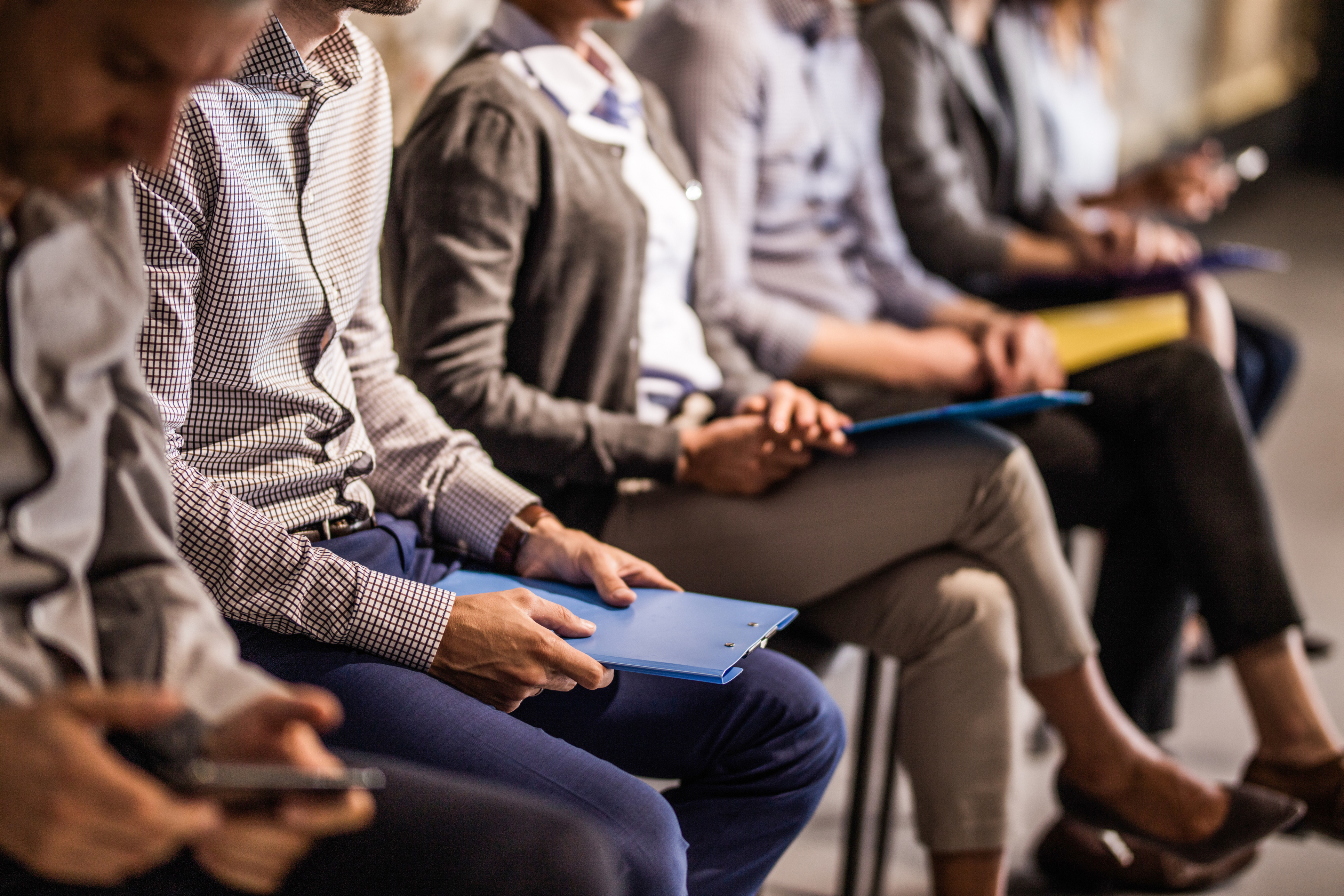 Job applicants sitting